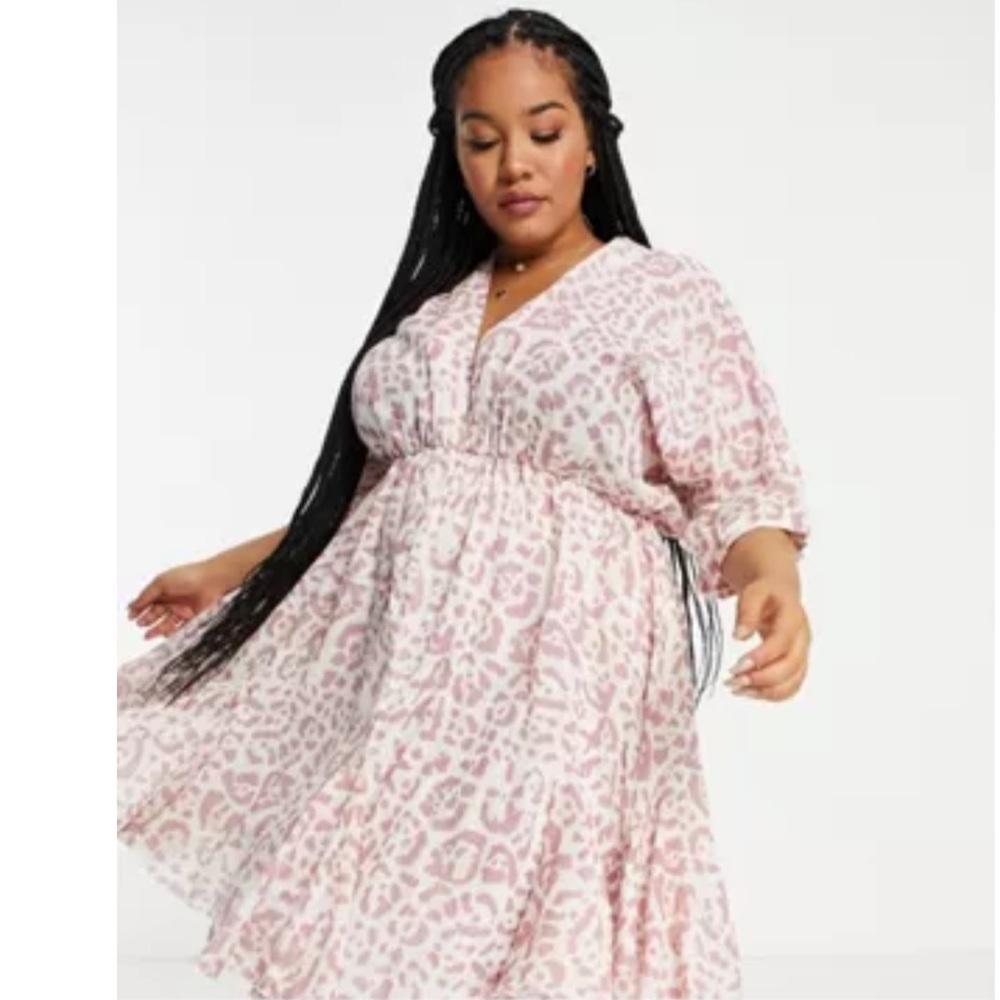 ASOS NWT pink cheetah mini dress